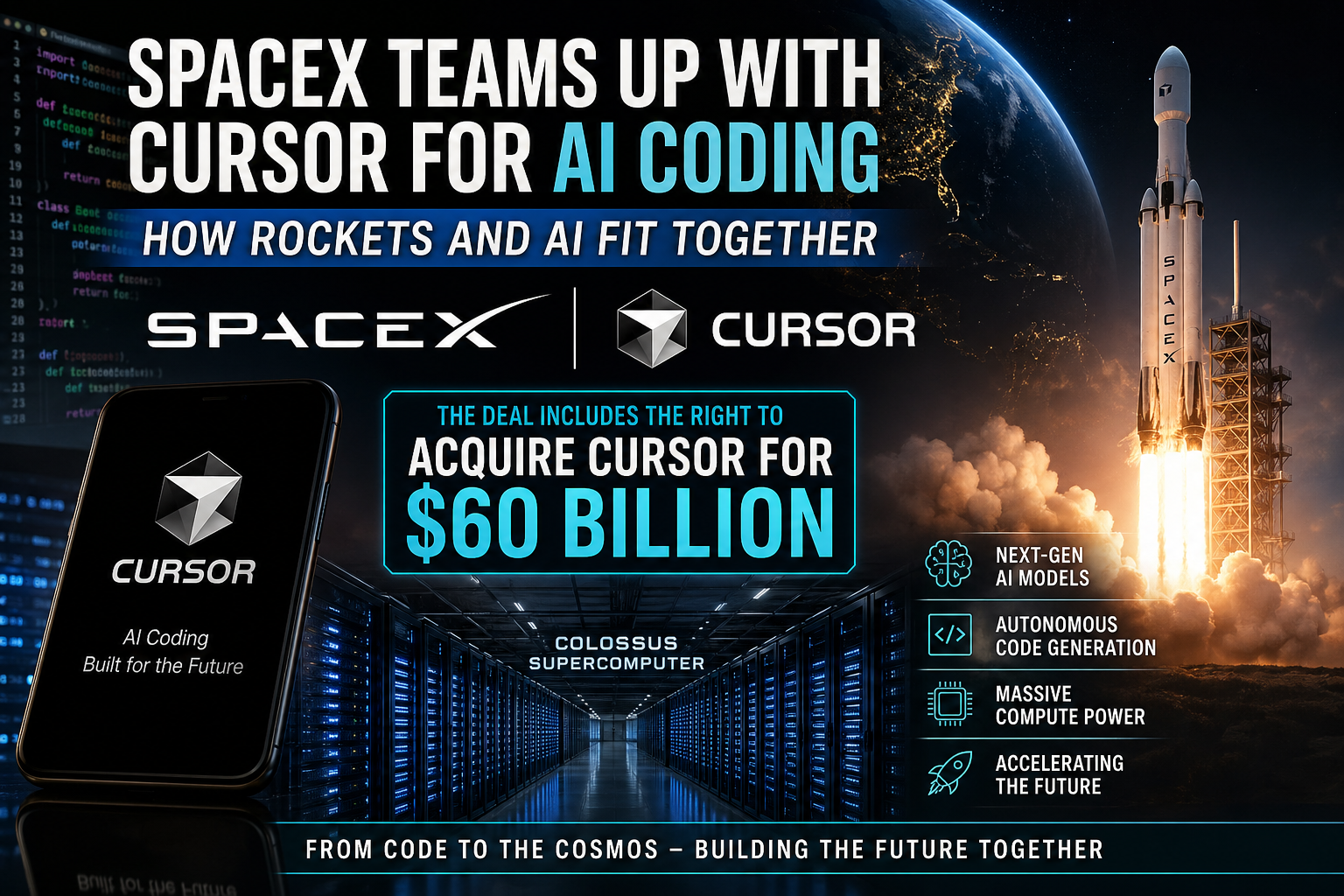 Elon Musk’s SpaceX Strikes $60 Billion Deal to Supercharge AI Coding