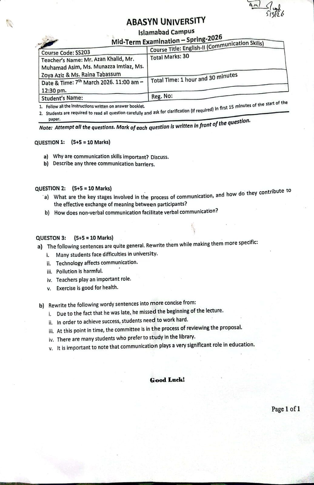 English-2 SS203
